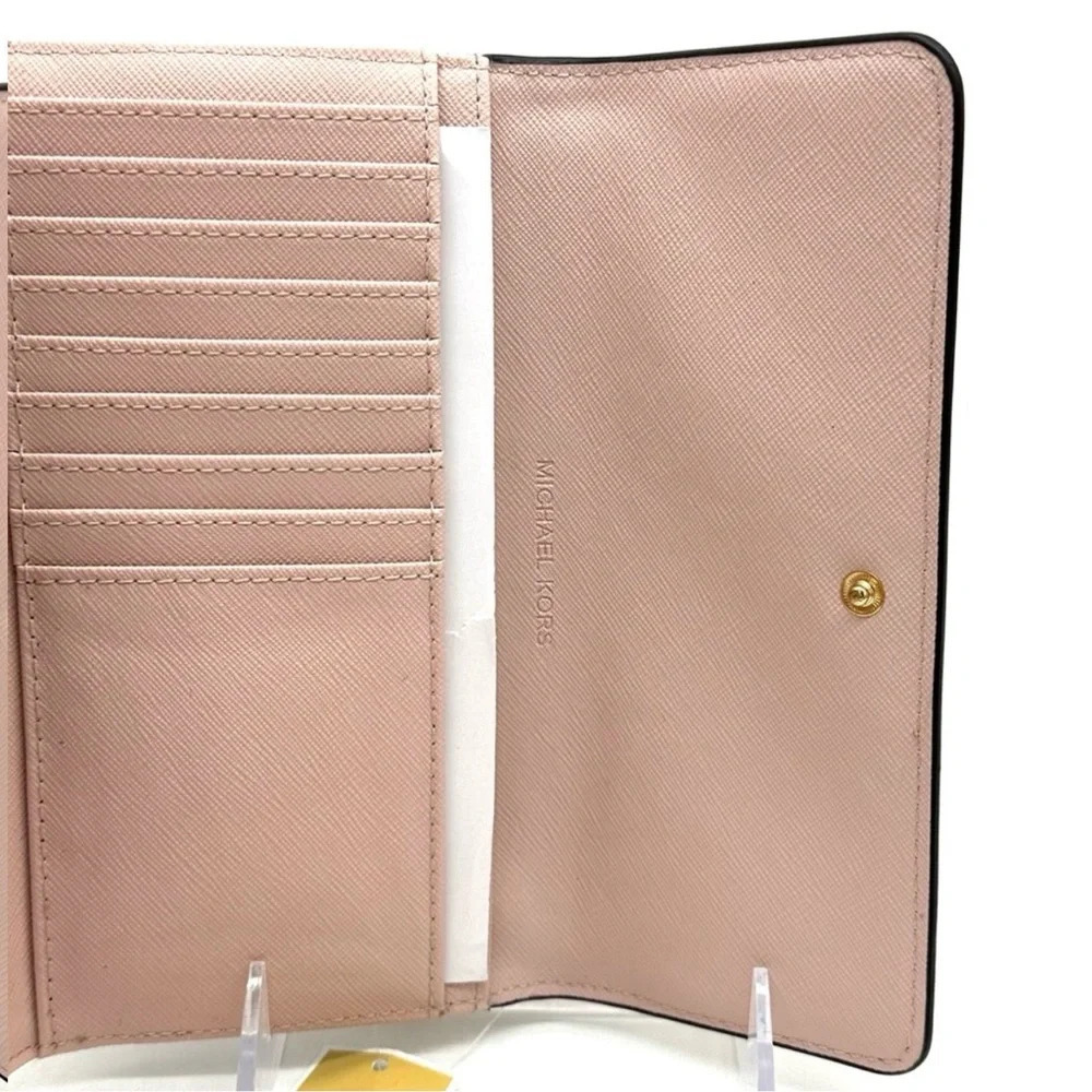 Michael Kors Large Trifold Wallet Vanilla/Brown (NWT) - Picture 8 of 9